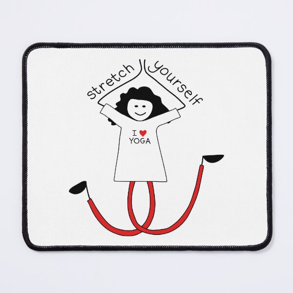 Item preview, Stretch Yourself Yoga Salutation Pose Humor designed and sold by Stick People Designs.