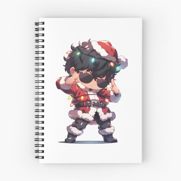 Artikelvorschau, Spiel Ren Amamiya Persona 5 Weihnachten Chibi Weihnachtsmann Festliche Lichter Anime entworfen und verkauft von thedarvills.