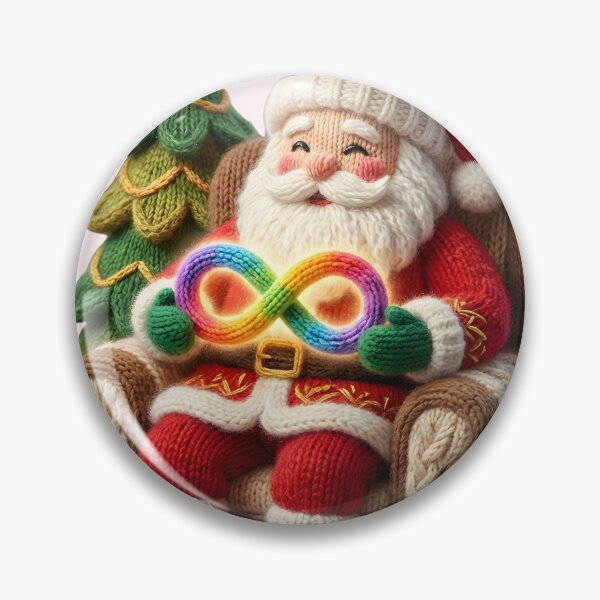 Item preview, Autism Christmas Santa Infinit Faux Crochet Yarn Embroidery designed and sold by Adadita.