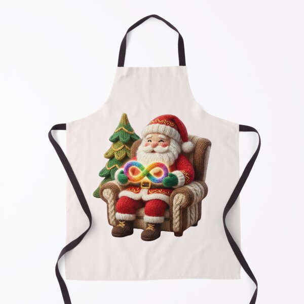 Item preview, Autism Christmas Santa Infinit Faux Crochet Yarn Embroidery designed and sold by Adadita.