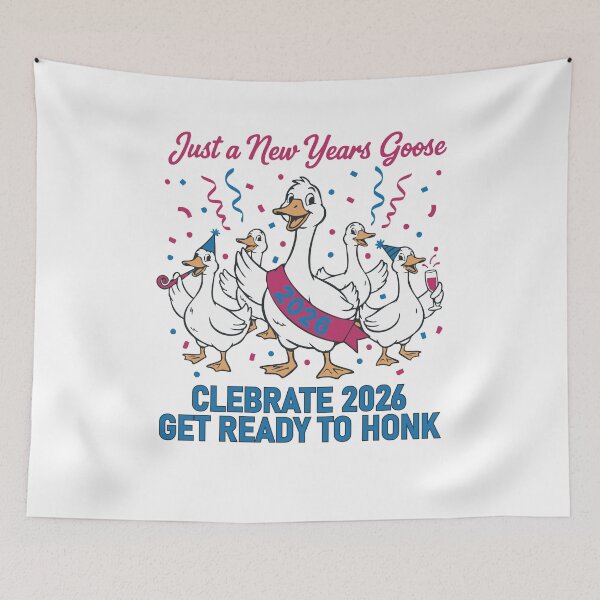 Item preview, Celebrate 2026 Just A New Year's Goose designed and sold by LuminOrb.