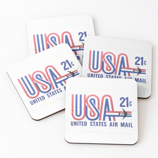 Item preview, American USA Air Mail Vintage Postage Stamp designed and sold by red-amber65.