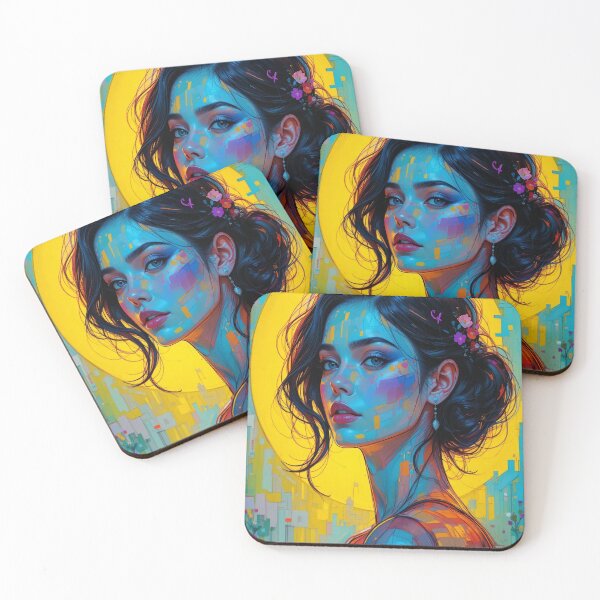Item preview, Impressionist portrait of a woman in vibrant colors designed and sold by Hot4Shirt.