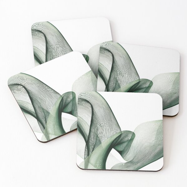 Item preview, Green wisps flow on white background designed and sold by anytka.