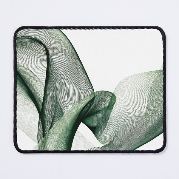 Item preview, Green wisps flow on white background designed and sold by anytka.