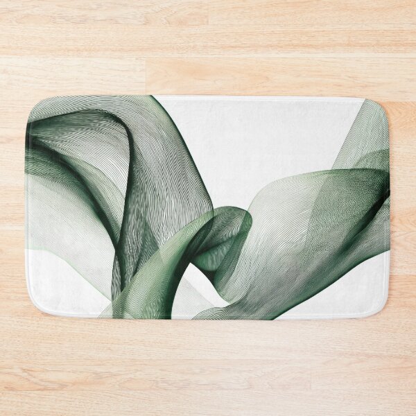 Item preview, Green wisps flow on white background designed and sold by anytka.