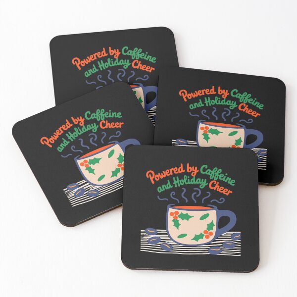 Item preview, Powered By Caffeine And Holiday Cheer designed and sold by mirciashop.