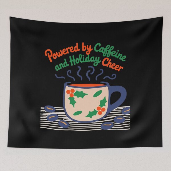 Item preview, Powered By Caffeine And Holiday Cheer designed and sold by mirciashop.