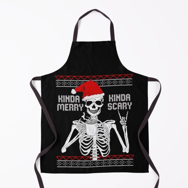 Item preview, Kinda Merry Kinda Scary Skeleton Drinking Coffee Rock Hand Sign designed and sold by GalenoHenley.