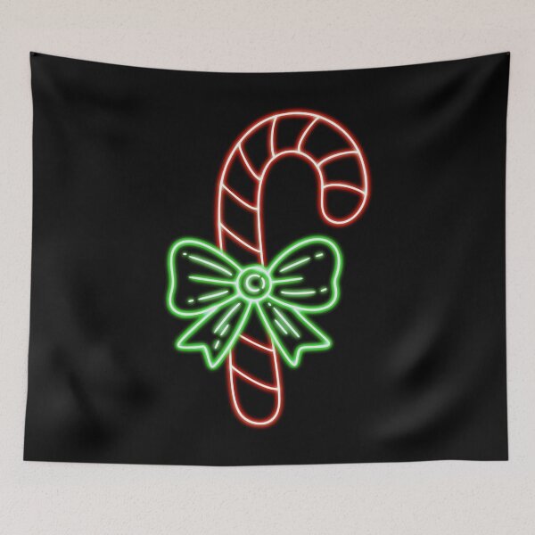 Item preview, Neon Candy Cane Glow – Festive Christmas Light Art designed and sold by Kewessthetic.