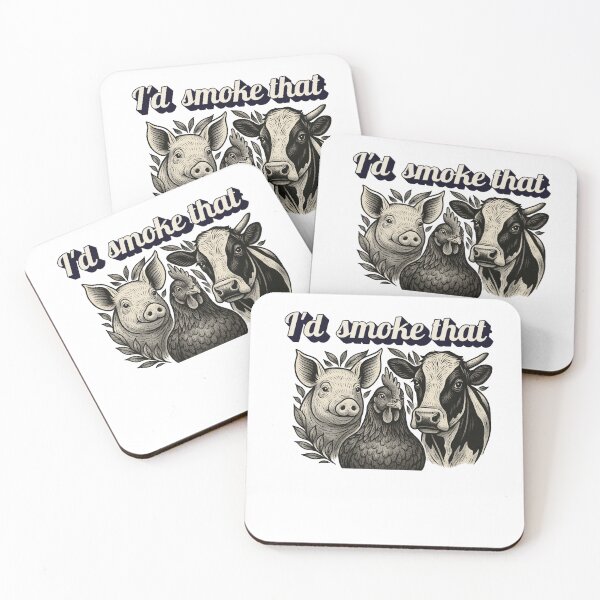 Item preview, "I'd smoke that" bbq animal designed and sold by Chris-graphics-art.