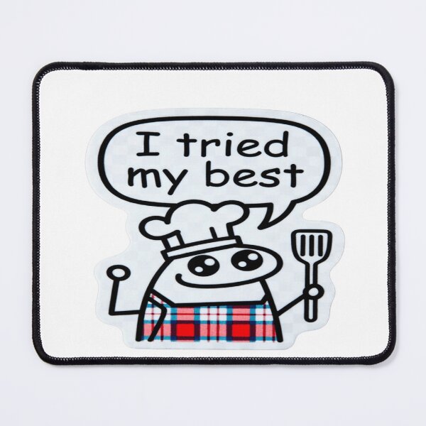 Item preview, Cute Chef Character “I Tried My Best” T-Shirt & Sticker – Funny Cooking Quote Design designed and sold by Sushikidsntoddlers.