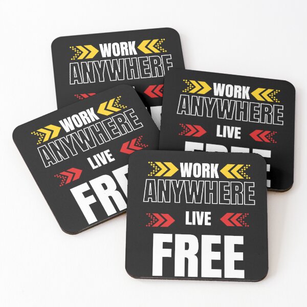 Item preview, "Work Anywhere. Live Free." T-Shirt designed and sold by ChameraDesign.