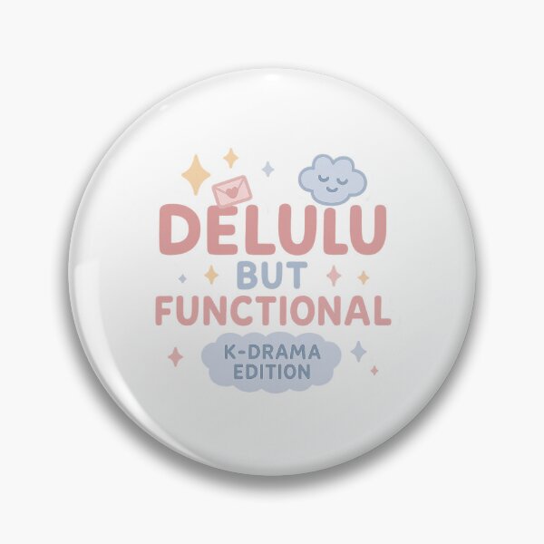 Item preview, Delulu But Functional – K-Drama Edition | Pastel Cute Korean Sticker designed and sold by Soft Seoul Studio.