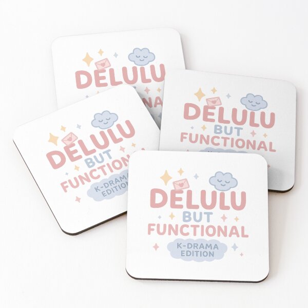 Item preview, Delulu But Functional – K-Drama Edition | Pastel Cute Korean Sticker designed and sold by Soft Seoul Studio.