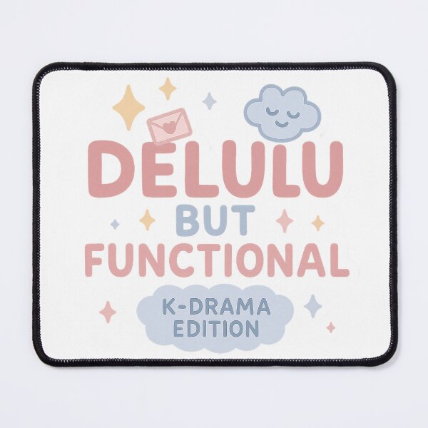 Item preview, Delulu But Functional – K-Drama Edition | Pastel Cute Korean Sticker designed and sold by Soft Seoul Studio.