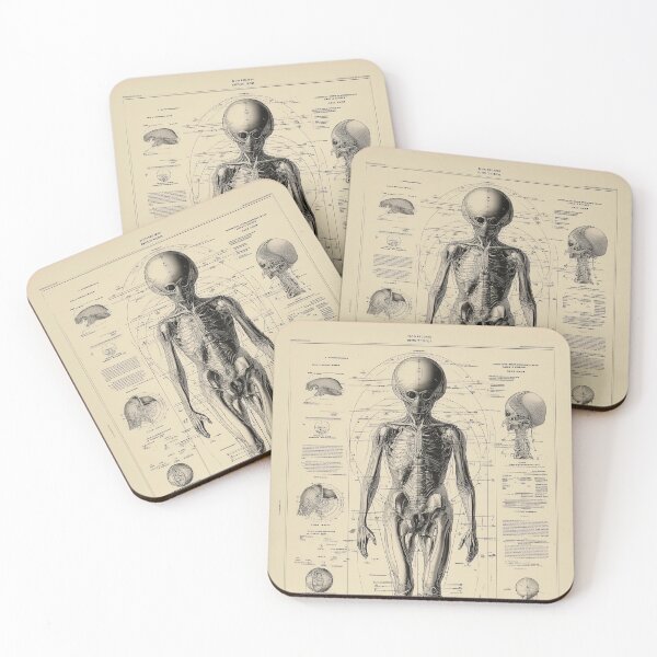 Item preview, Futuristic Anatomical Diagram of an extraterrestrial figure designed and sold by lautir.
