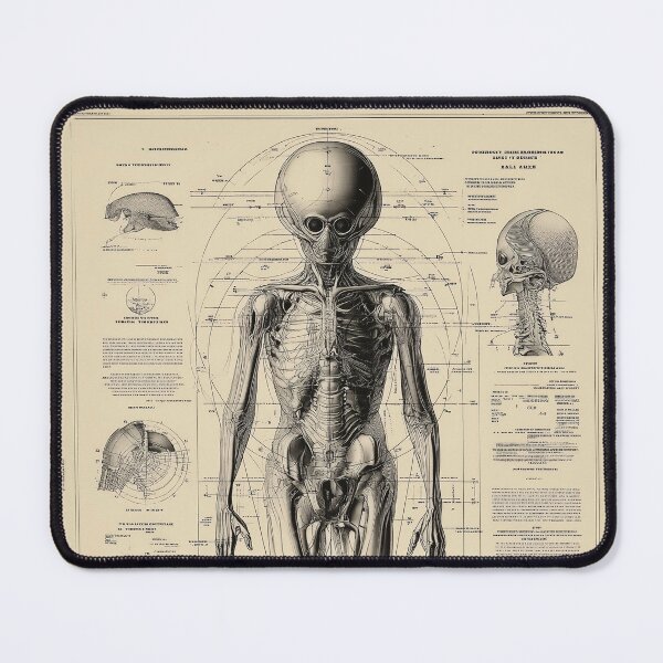 Item preview, Futuristic Anatomical Diagram of an extraterrestrial figure designed and sold by lautir.