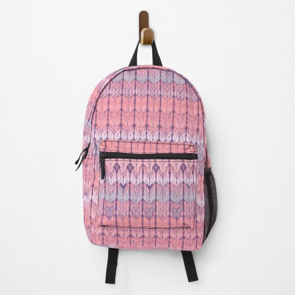 Item preview, Vibrant Pink and Purple Knit Pattern With Repeating Chevron Motif designed and sold by KanDa-Shop.