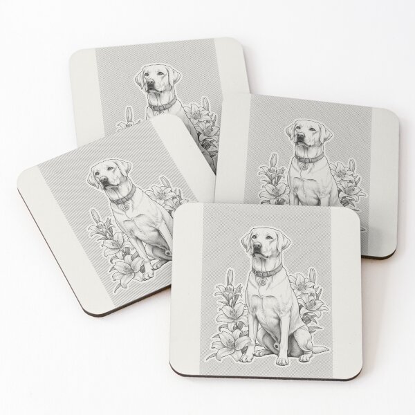 Item preview, Labrador Retriever Lily Flowers Vintage designed and sold by RPrintPulse.