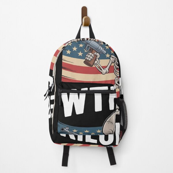 Item preview, Funny WTF Is A Kilometer USA American Flag Skeleton US designed and sold by NailMolisa.