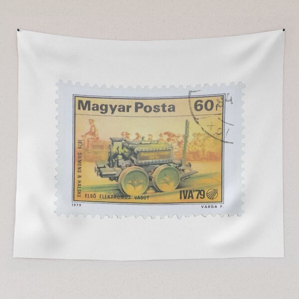 Aperçu de l'œuvre Magyar Hongrie Tracteur vintage Timbre-poste créée et vendue par red-amber65.