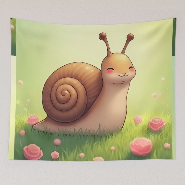 Item preview, Snail on rose meadow designed and sold by Mianku | Für das Leben.
