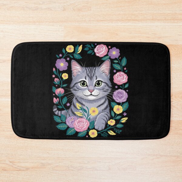 Artikelvorschau, Entzückende Katze, süßes Kätzchen mit Blumenmuster entworfen und verkauft von MyzoToyota.