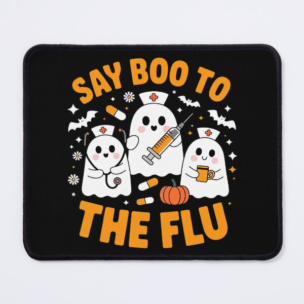 Item preview, Nurse Ghost Halloween Say Boo to The Flu designed and sold by DetroitMug.