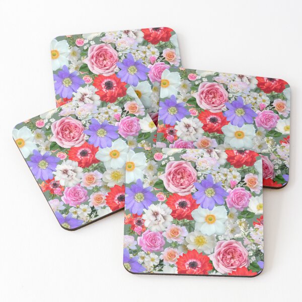Item preview, Peonies and Roses Flower Pattern designed and sold by Petra Lang.