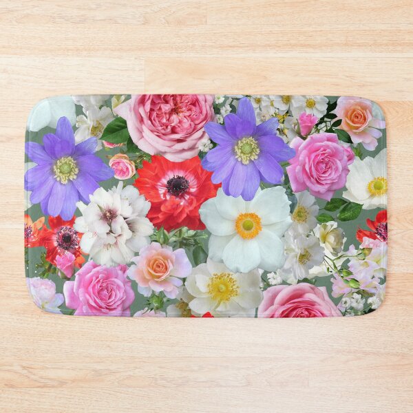 Item preview, Peonies and Roses Flower Pattern designed and sold by Petra Lang.