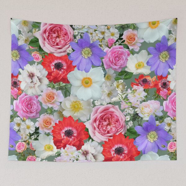 Item preview, Peonies and Roses Flower Pattern designed and sold by Petra Lang.