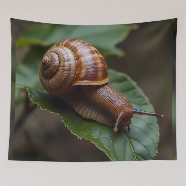 Item preview, Snail on a green leaf designed and sold by Mianku | Für das Leben.