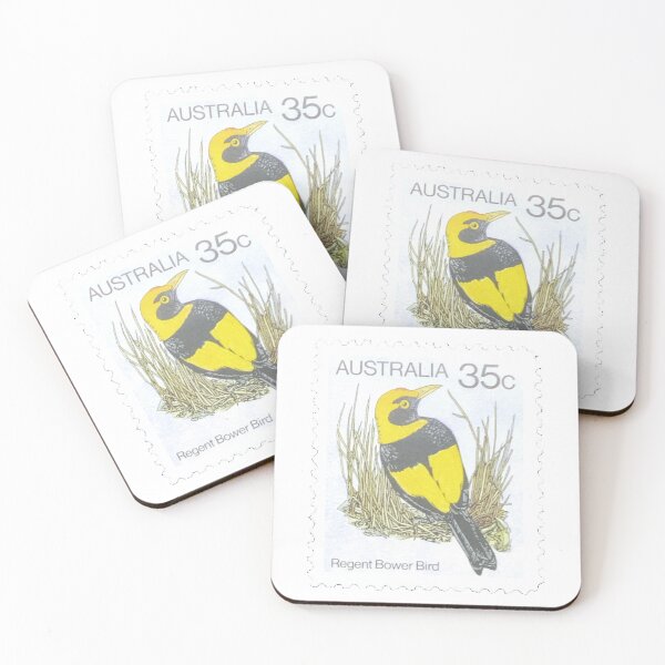 Item preview, Australia Regent Bower Bird Vintage Postage Stamp designed and sold by red-amber65.