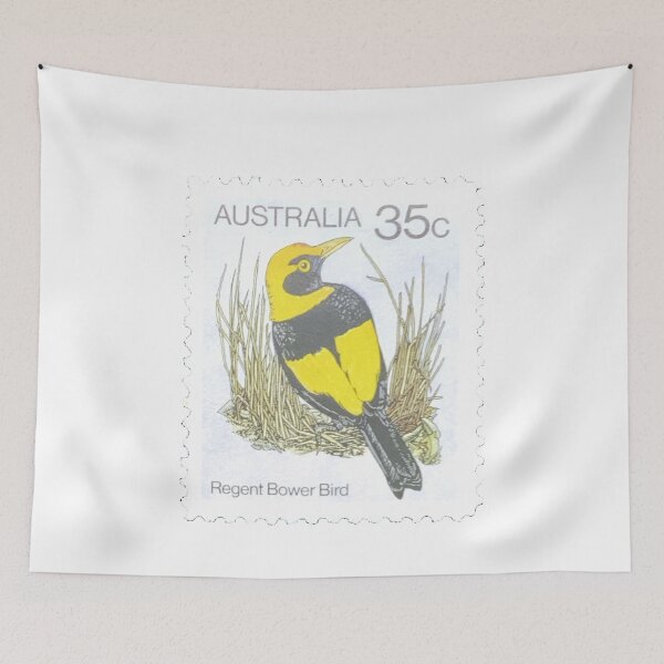 Item preview, Australia Regent Bower Bird Vintage Postage Stamp designed and sold by red-amber65.