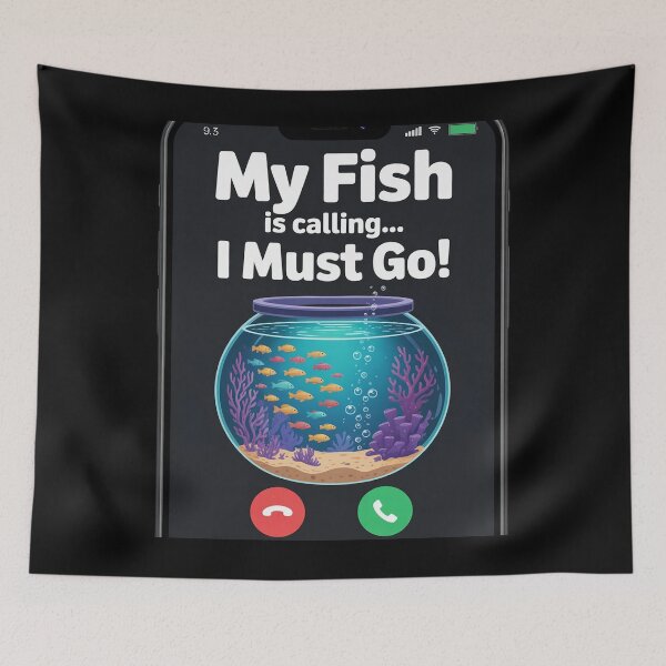 Item preview, My Fish is calling Funny Aquarium Lover Aquarist  designed and sold by NailMolisa.