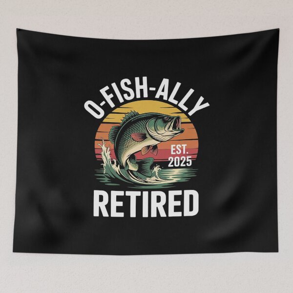 Item preview, O-Fish-Ally Retired 2025 for fisherman fishing retirement designed and sold by NailMolisa.