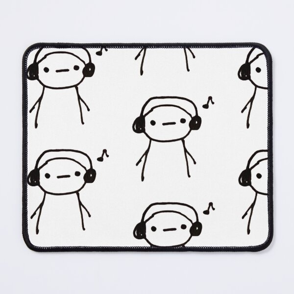 Item preview, Minimalist Doodle Stick Figure with Headphones Music Lover Simple Hand Drawn Line Art Cute Aesthetic Sticker designed and sold by HimBoo.