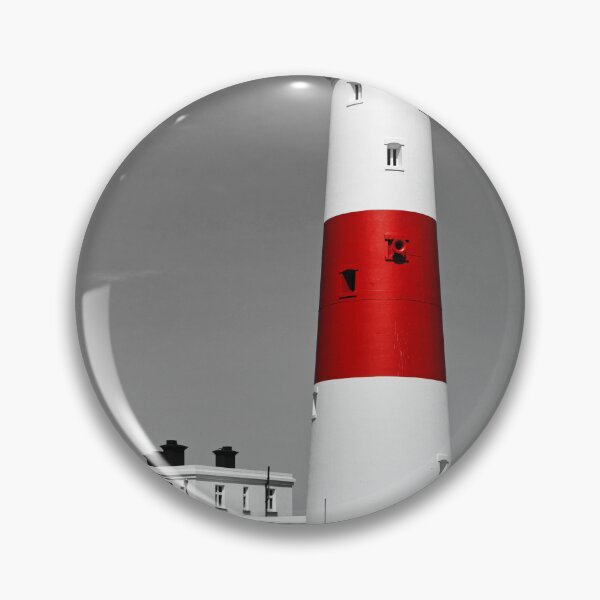 Item preview, Portland Bill lighthouse Dorset Monochrome with Red Band and title designed and sold by John Gilham - Landscape Photography.