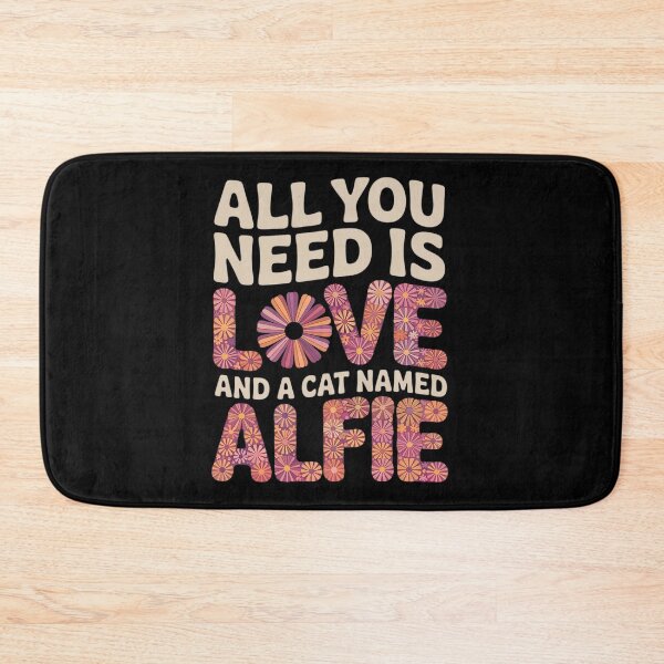 Item preview, All you need is love and a cat named Alfie Vintage Floral  designed and sold by MyzoToyota.