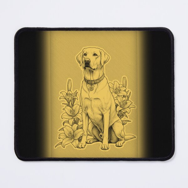 Item preview, Labrador Retriever Golden Lily Vintage designed and sold by RPrintPulse.