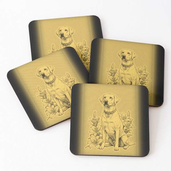 Item preview, Labrador Retriever Golden Lily Vintage designed and sold by RPrintPulse.