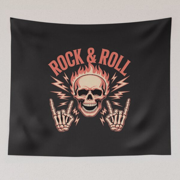 Item preview, Rock & ROLL - Skull Flames Heavy Music Punk designed and sold by TAYLOROUSDALE.