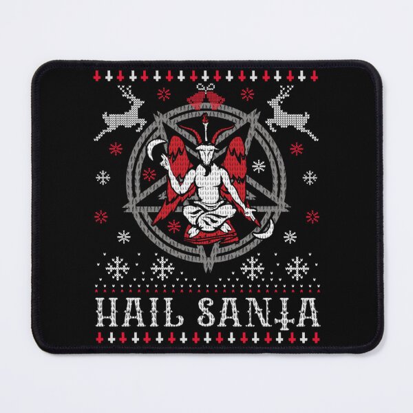 Item preview, Hail Santa Baphomet Occult Ugly Christmas Sweater Knit Pattern designed and sold by MassonCalepon.