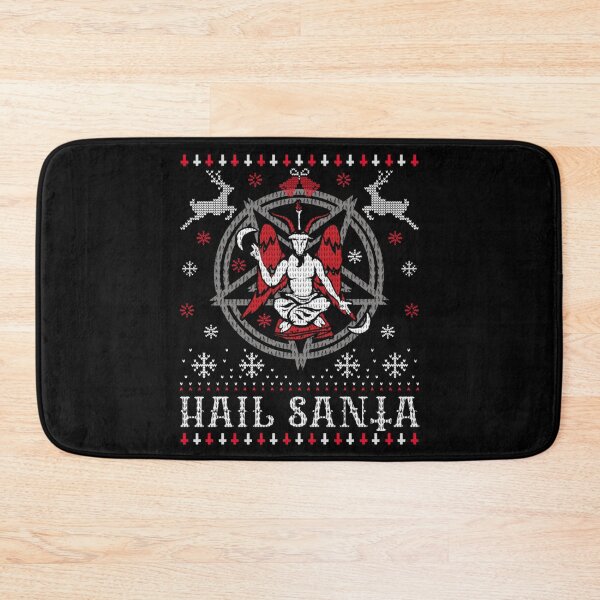 Item preview, Hail Santa Baphomet Occult Ugly Christmas Sweater Knit Pattern designed and sold by MassonCalepon.