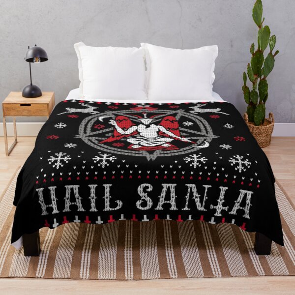 Item preview, Hail Santa Baphomet Occult Ugly Christmas Sweater Knit Pattern designed and sold by MassonCalepon.