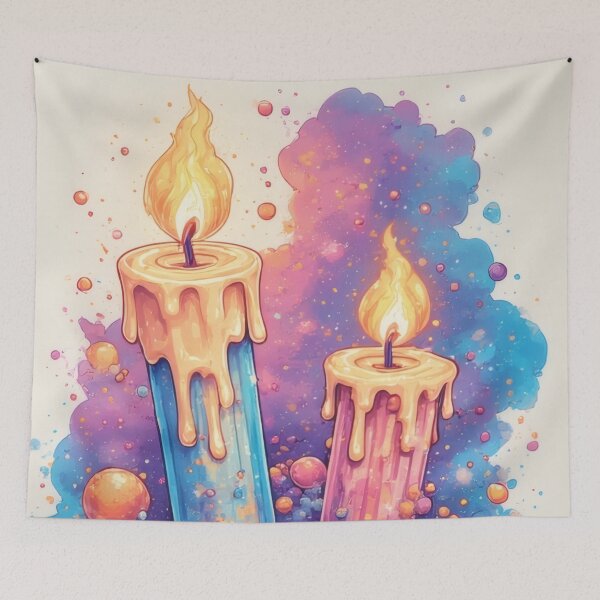 Item preview, Colorful candles and spheres illustration designed and sold by Mianku | Für das Leben.