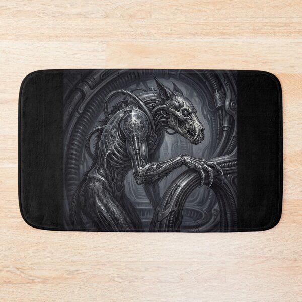 Item preview, Scifi Biomechanical portrait of a werewolf cool pinup art designed and sold by Vintage Designs +.