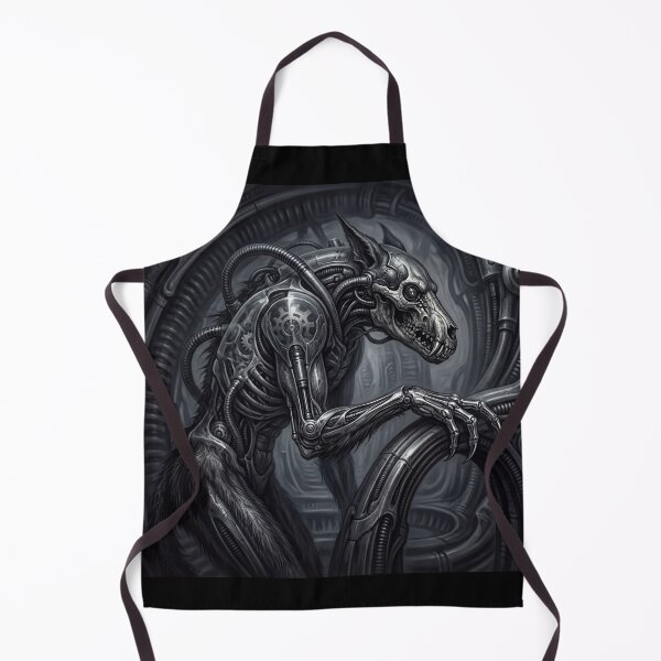 Item preview, Scifi Biomechanical portrait of a werewolf cool pinup art designed and sold by Vintage Designs +.