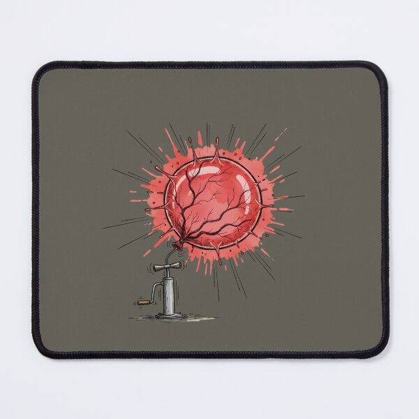 Item preview, Exploding Red Balloon Under Pressure Breaking Point Cartoon designed and sold by Messy-Marker.